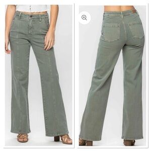 Judy Blue Sage Front Seam Straight Leg Jeans